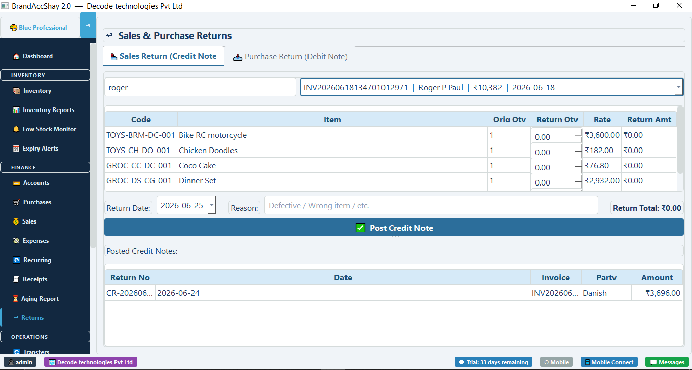 Returns management